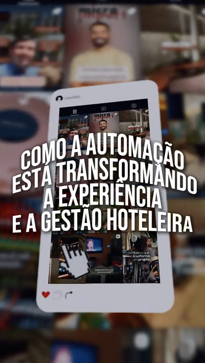 Demonstração de automação hoteleira com controle de ambientes e operação integrada.