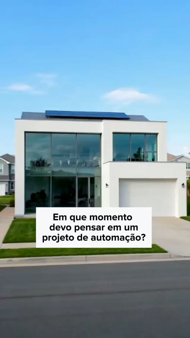 Residência contemporânea representando a etapa de planejamento de um projeto de automação.