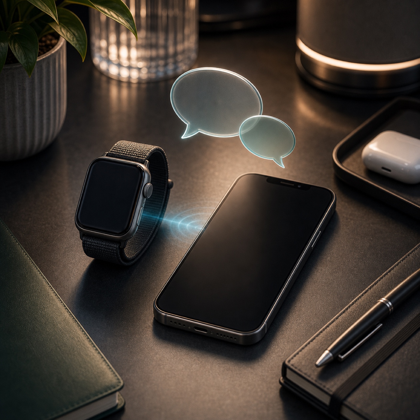 Capa do podcast WatchChat!, Apple e Tecnologia da Micro Import