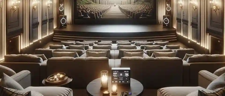 Sala de cinema usada como referência para projeto de áudio e vídeo da Micro Import