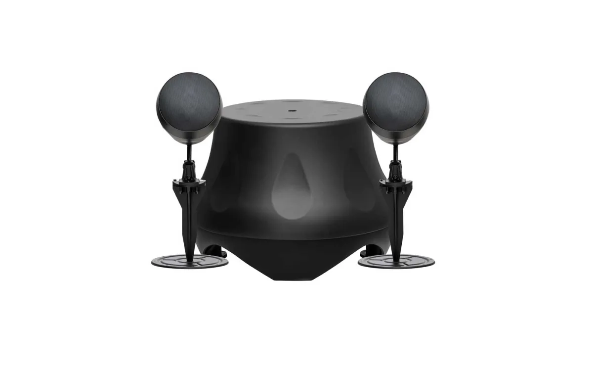 AAT Kit Garden 2.1 preto para som ambiente externo