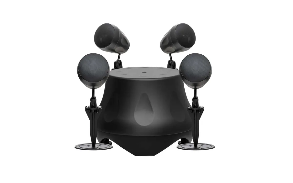 AAT Kit Garden 4.1 preto para som ambiente em área externa