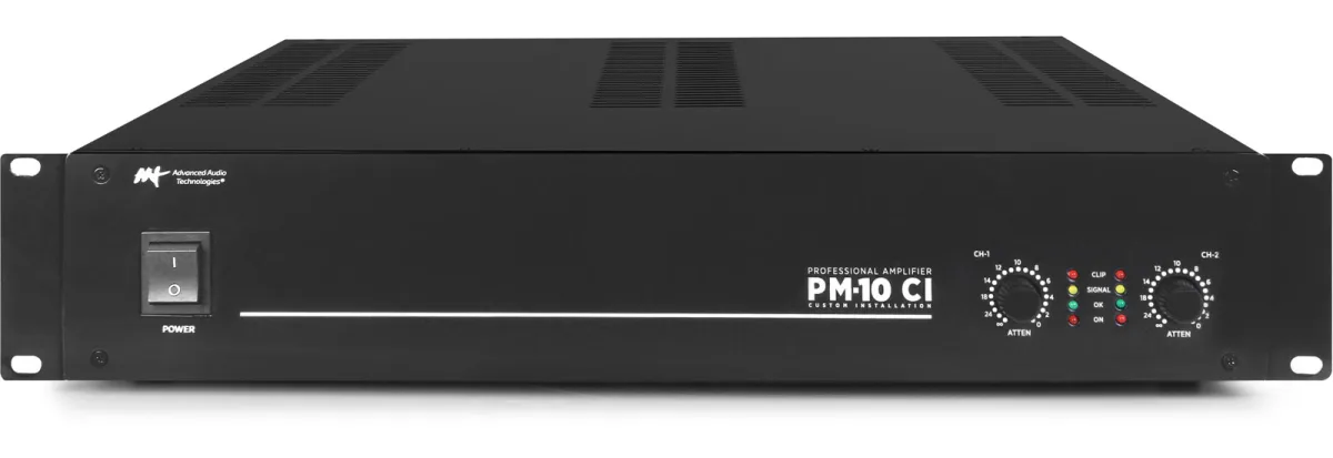 AAT PM-10 CI amplificador pro estereo para caixas 4 e 8 ohms