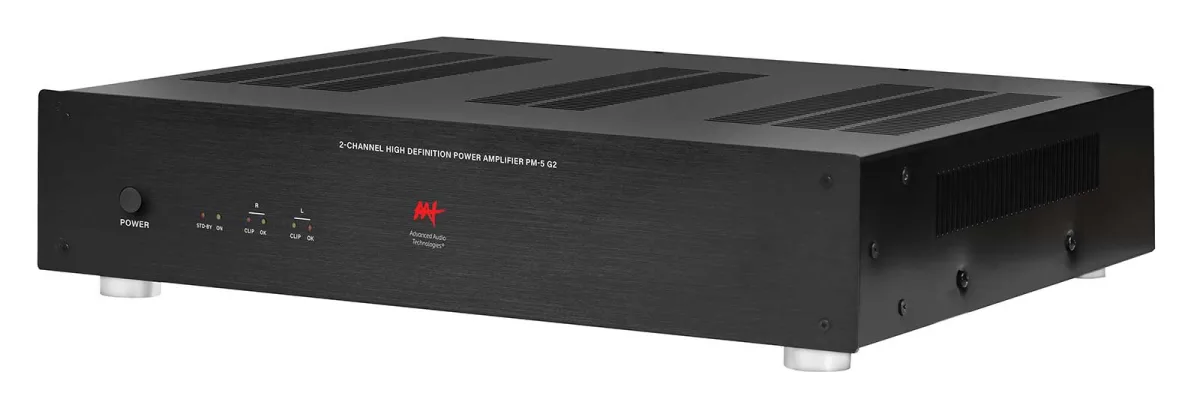 AAT PM-5 G2 amplificador de potencia de dois canais para audio integrado