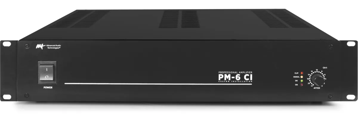 AAT PM-6 CI amplificador 70V 100V para áudio distribuído