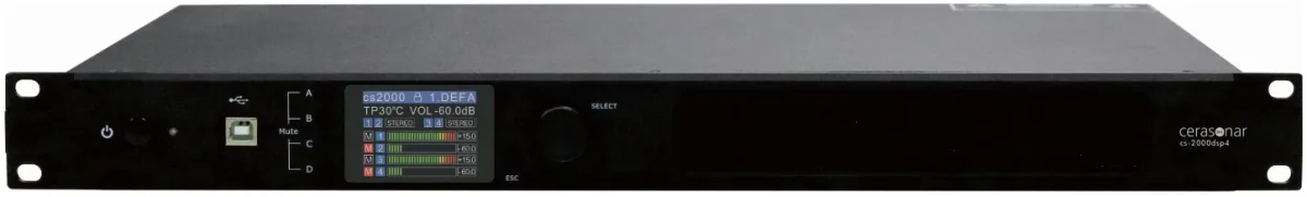 Cerasonar CS-2000DSP4 amplificador DSP para áudio invisível