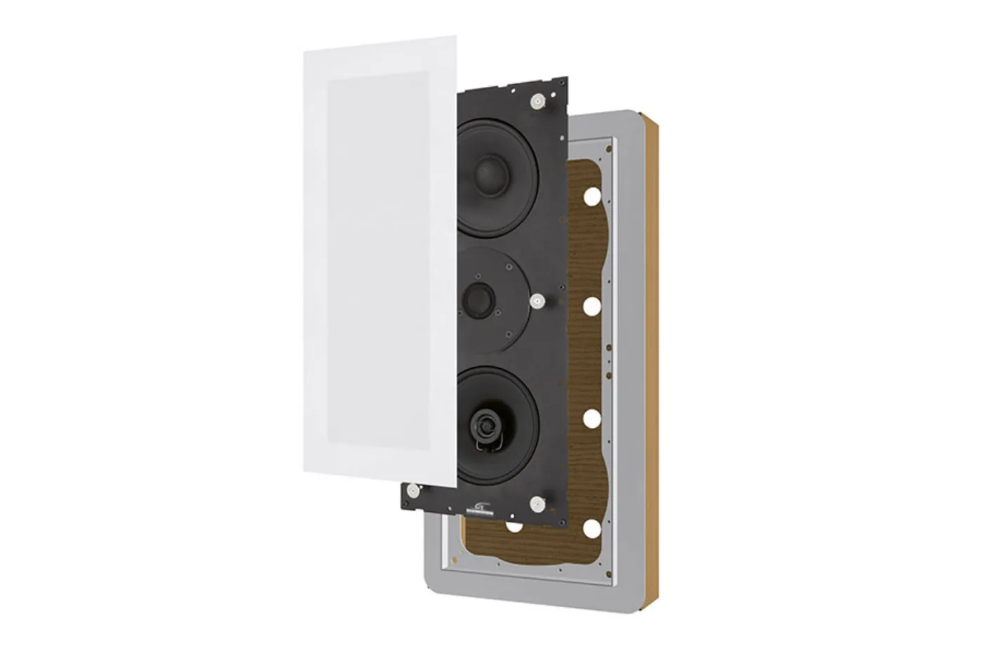 Garvan KR413 caixa de embutir com canal central para home cinema