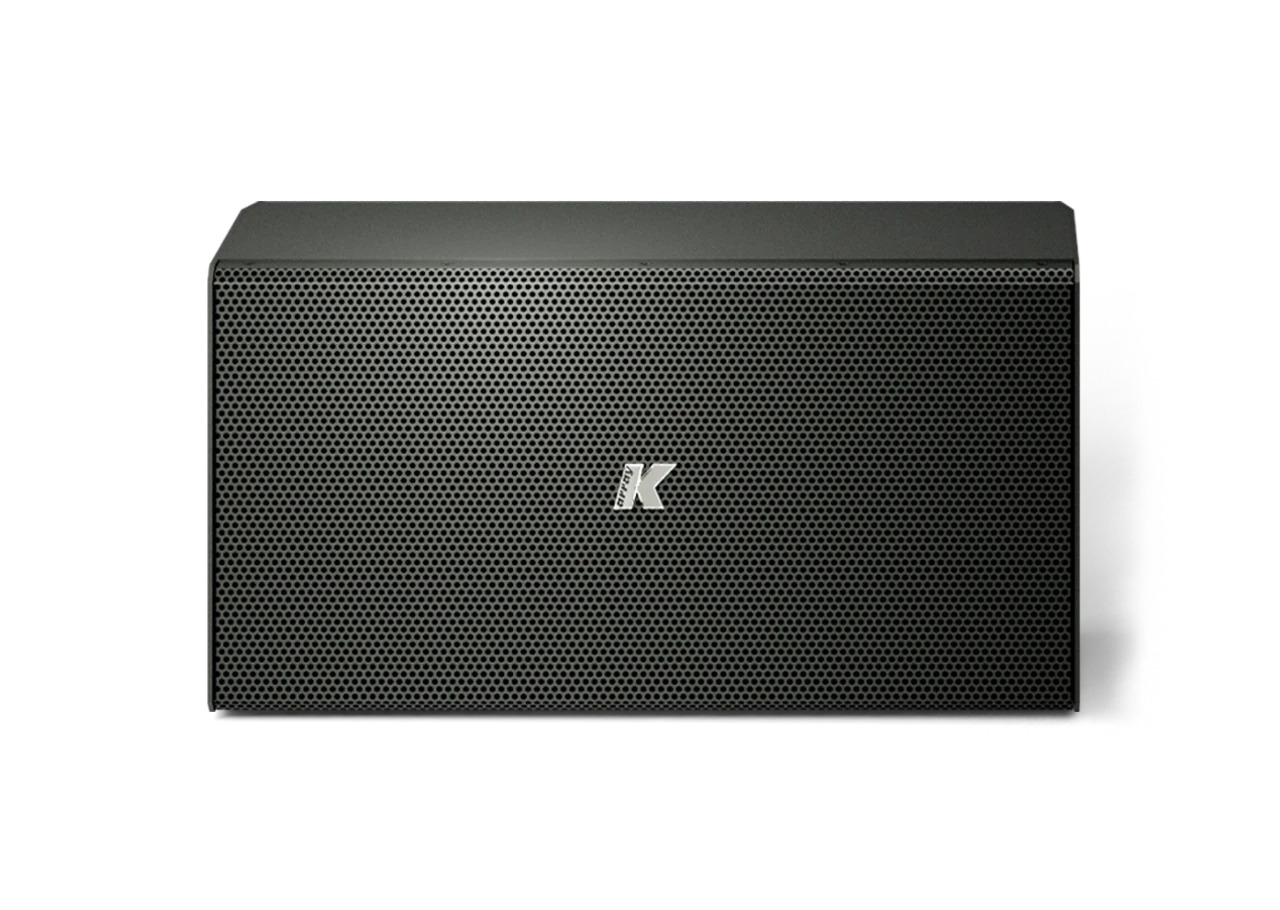Subwoofer compacto K-array Rumble KU26 para som ambiente premium
