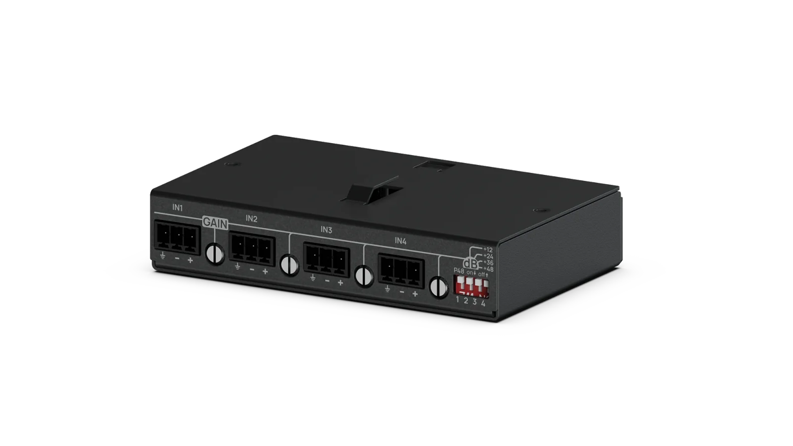 Acessório K-array K-PREAMP4S para instalação de sistemas de áudio da Micro Import