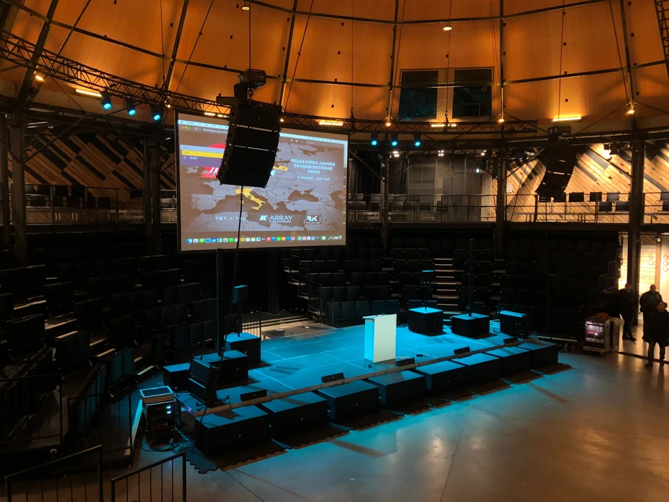 Circo de Riga: referência de eventos e experiências audiovisuais com sistema de áudio K-array