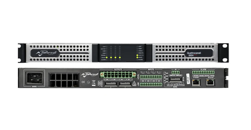 Powersoft Quattrocanali 1204 DSP+ amplificador de 4 canais para automação de áudio