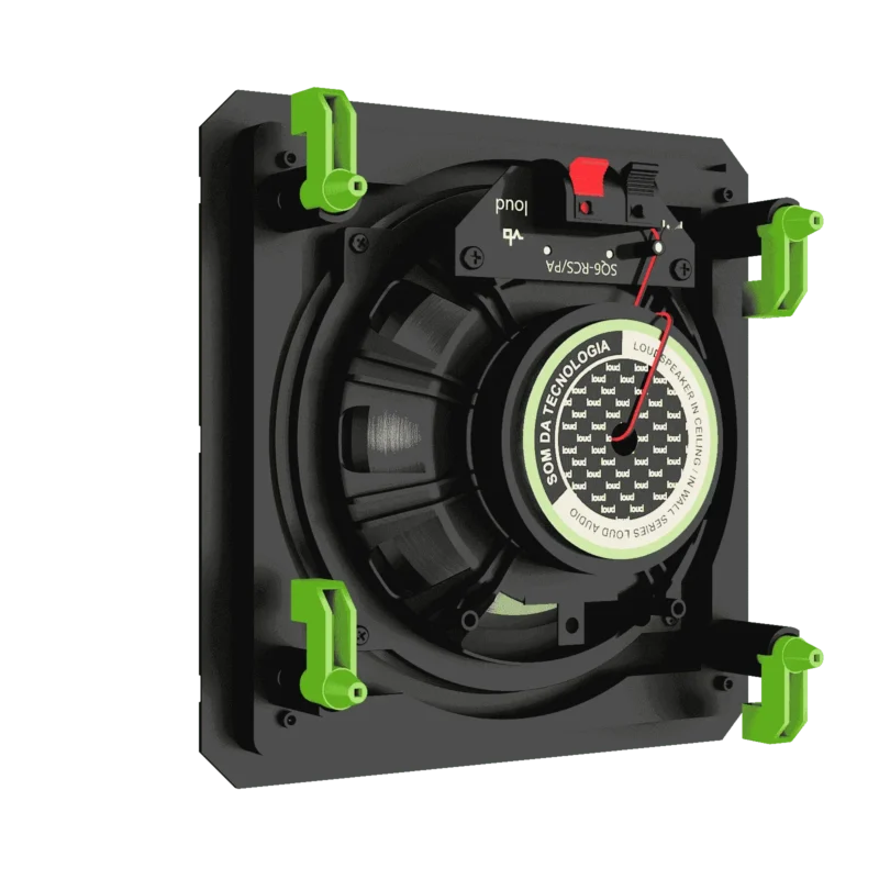 Projeto para Automação Áudio Caixas de Som Loud Áudio SQ6 BL Passiva Plana Borderless - Imagem 3
