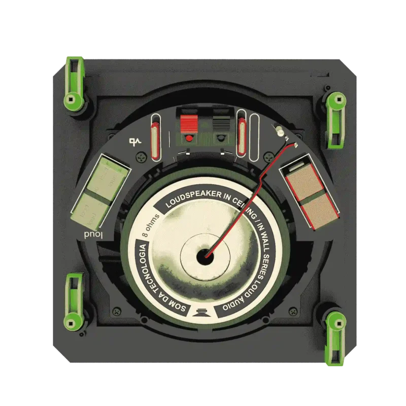 Projeto para Automação Áudio Caixas de Som Loud Áudio SL8 BL Quadrada Ângulo Borderless - Imagem 4