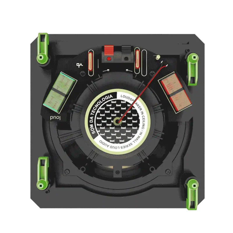 Projeto para Automação Áudio Caixas de Som Loud Áudio SQ6 60 BL Quadrada Plana Borderless - Imagem 3