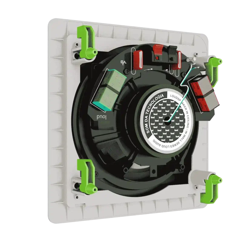 Projeto para Automação Áudio Caixas de Som Loud Áudio SQ6 50 Quadrada Plana - Imagem 4