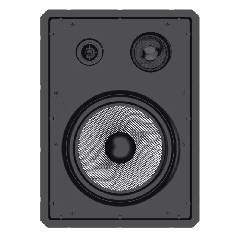 Projeto para Automação Áudio Caixas de Som Loud Áudio LHT 100 TW BL Retangular Plana Borderless
