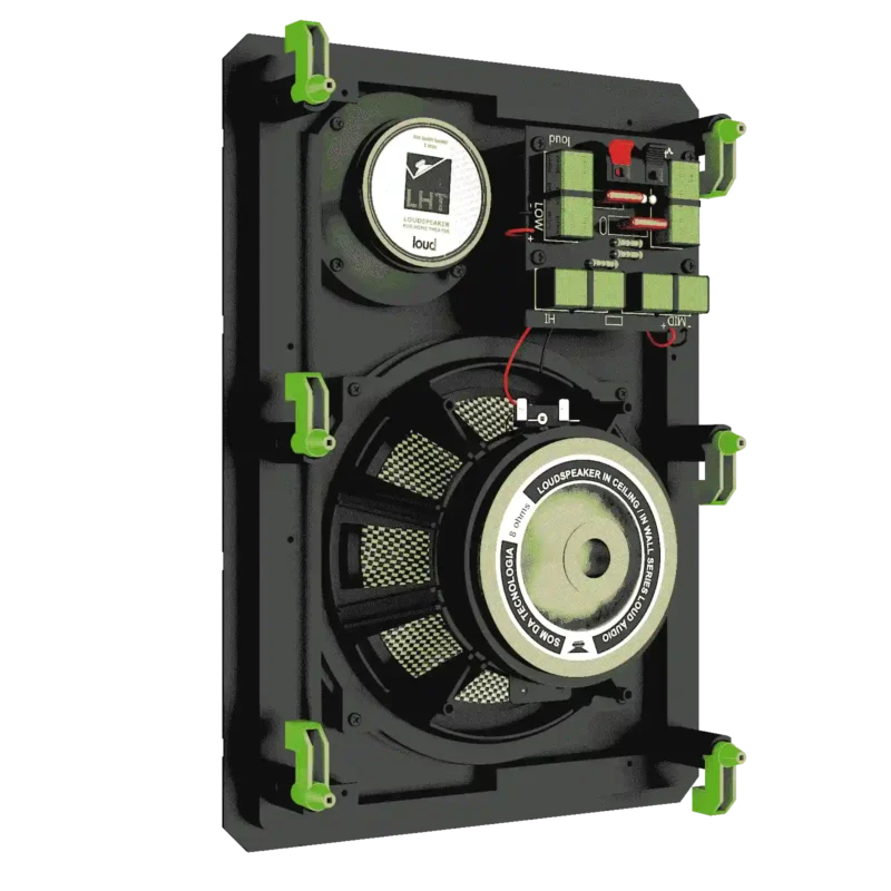 Projeto para Automação Áudio Caixas de Som Loud Áudio LHT 100 TW BL Retangular Plana Borderless - Imagem 4