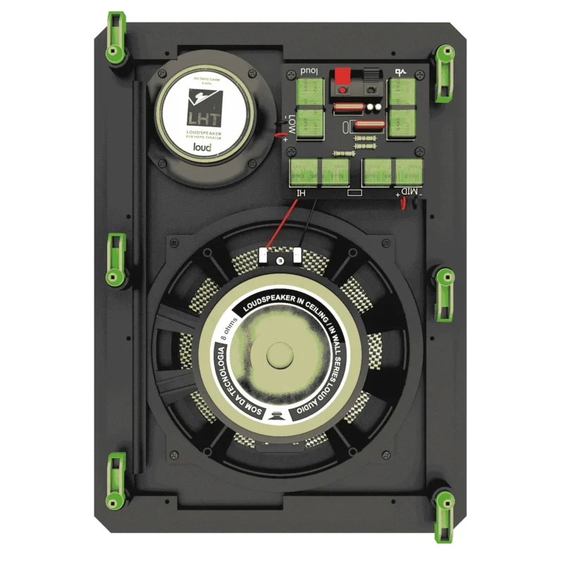 Projeto para Automação Áudio Caixas de Som Loud Áudio LHT 100 TW BL Retangular Plana Borderless - Imagem 3