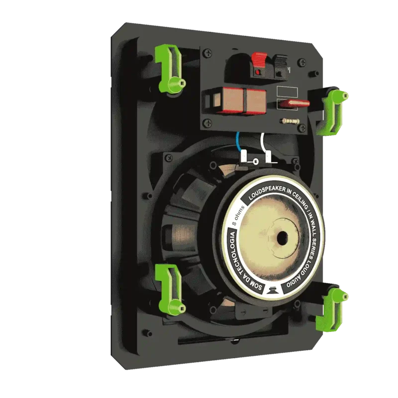 Projeto para Automação Áudio Caixas de Som Loud Áudio LR6 120 BL Retangular Plana Borderless - Imagem 4